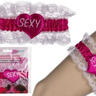 Jartieta alb cu roz sexy