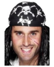 Bandana cu cranii pentru pirat autentic
