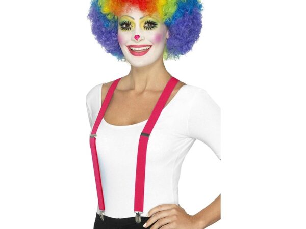 Bretele roz pentru clown