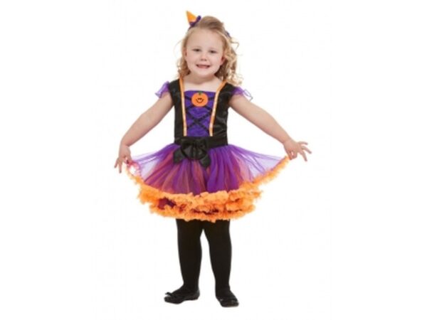 Costum Halloween mica vrajitoare dovleac
