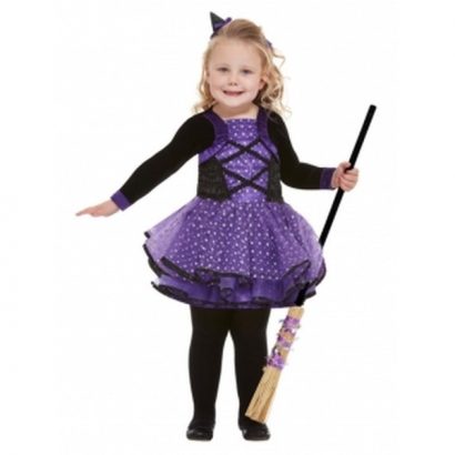 Costum Halloween mica vrajitoare mov