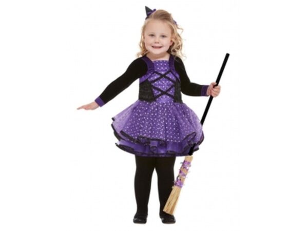 Costum Halloween mica vrajitoare mov