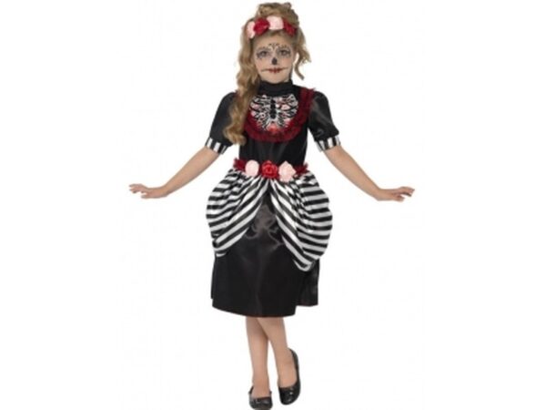 Costum Halloween rochie schelet simpatic