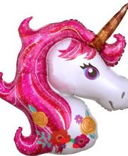 Balon folie unicorn roz