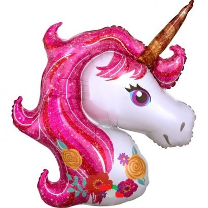 Balon folie unicorn roz