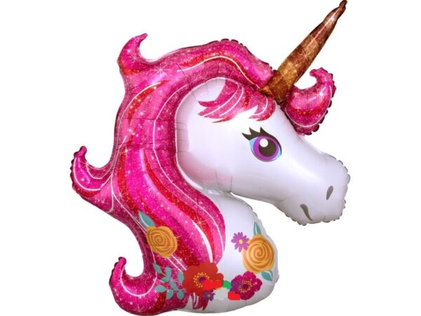 Balon folie unicorn roz