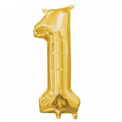 Balon cifra 1 auriu