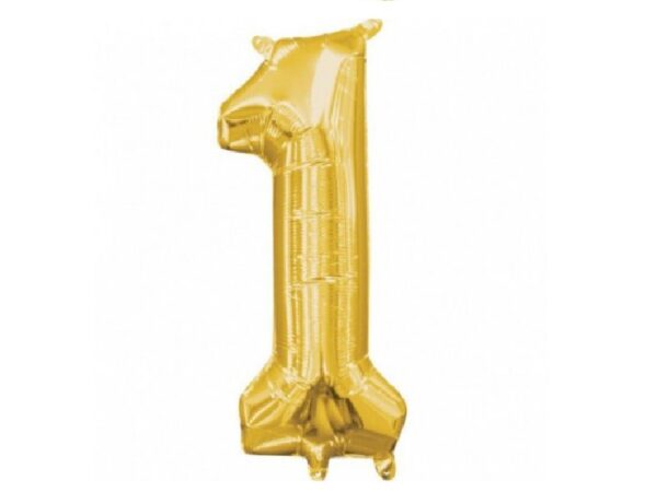 Balon cifra 1 auriu