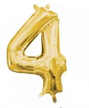 Balon cifra 4 auriu ( 40 cm )