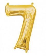Balon cifra 7 auriu ( 40 cm )