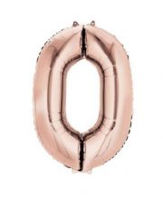 Balon cifra 0 rose gold