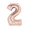 Balon cifra 2 rose gold