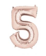 Balon cifra 5 rose gold ( 40 cm )