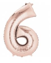 Balon cifra 6 rose gold ( 40 cm )