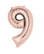 Balon cifra 9 rose gold ( 40 cm )