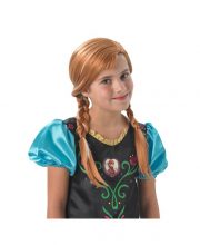 Peruca Anna Frozen castanie (pentru copii)