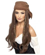 Peruca piraterita satena cu bandana