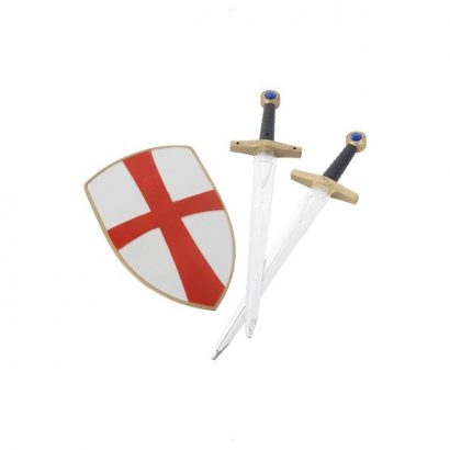 Set alb-rosu pentru cavaler medieval