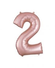 Balon cifra 2 rose gold (95 cm)
