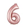Balon cifra 6 rose gold (95 cm)