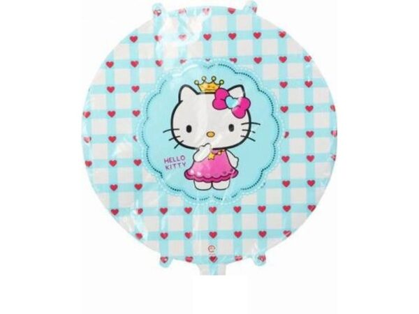 Balon folie Hello Kitty bleu
