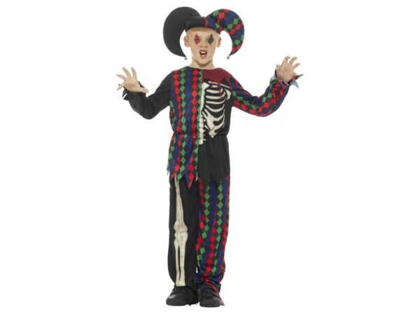 Costum Halloween Jester schelet colorat