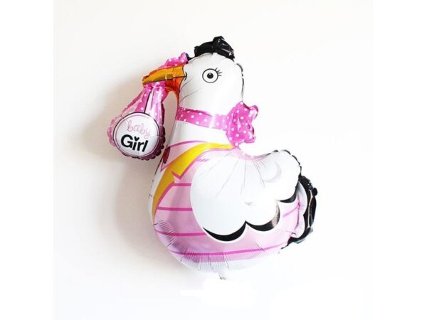 Balon barza roz baby girl