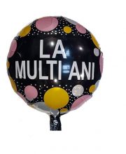 Balon "La multi ani" negru