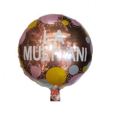 Balon " La multi ani " rose gold
