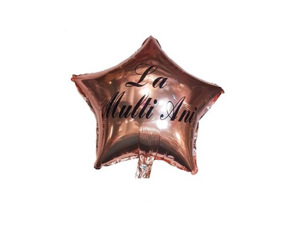 Balon "La multi ani" stea rose gold