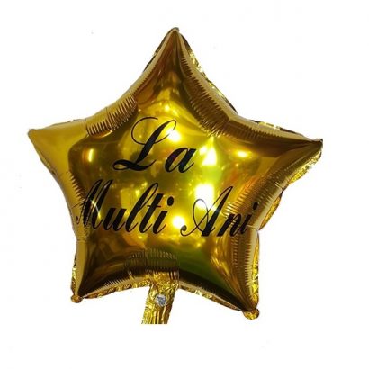 Balon " La multi ani " stea aurie