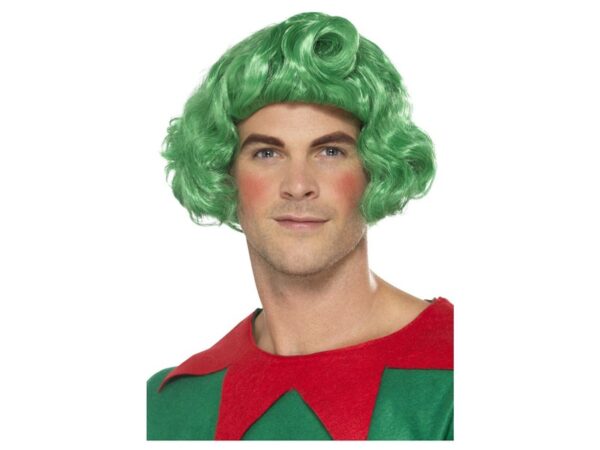 Peruca Elf / Spiridus scurta verde