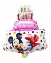Balon folie tort Happy Birthday Mickey