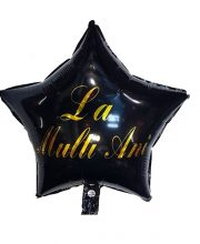 Balon " La multi ani " stea neagra