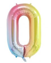 Balon cifra 0 degrade (95 cm)