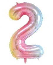 Balon cifra 2 degrade (95 cm)