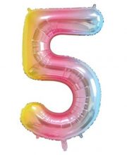 Balon cifra 5 degrade (95 cm)