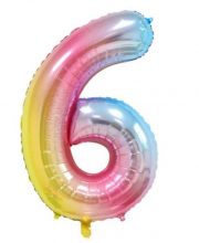 Balon cifra 6 degrade (95 cm)