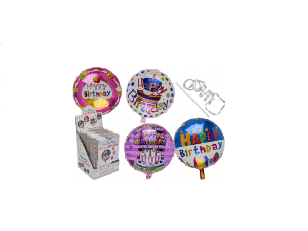Balon " Happy Birthday " rotund