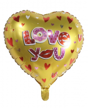 Balon inima aurie I love you