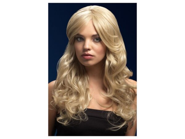 Peruca Nicole ondulata lunga blonda