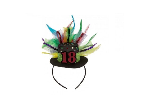 Mini-palarie pe bentita "18 ani"