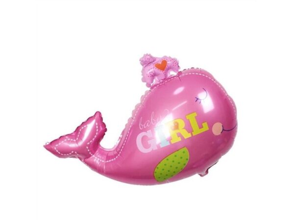 Balon balena baby girl roz