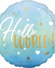 Balon" hello world" bleu