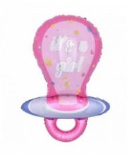 Balon suzeta roz cu mov