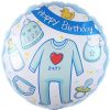 Balon Happy Birthday Bleu cu hainute