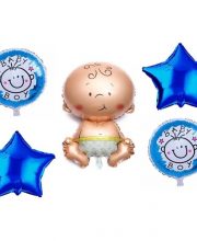 Set 5 baloane folie Baby Boy