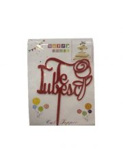 Topper "Te iubesc" rosu