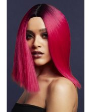 Peruca deluxe ombre roz-negru