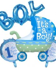 Set baloane carucior First Birthday (baieti)